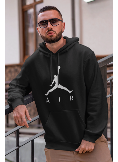 Air Jordan 03 Siyah NBA Erkek Kapşonlu Sweatshirt - Hoodie