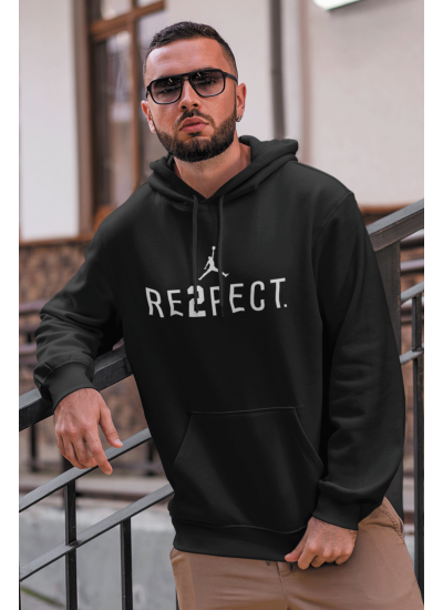 Air Jordan 14 Siyah NBA Erkek Kapşonlu Sweatshirt - Hoodie